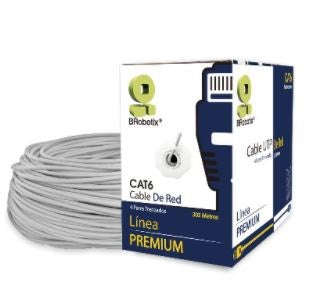 Bobina UTP - Cat6, 305 m, Interior, Gris, 100 Cobre, BROBOTIX 065144 Bobina UTP - Cat6, 305 m, Interior, Gris, 100 Cobre, BROBOTIX 065144